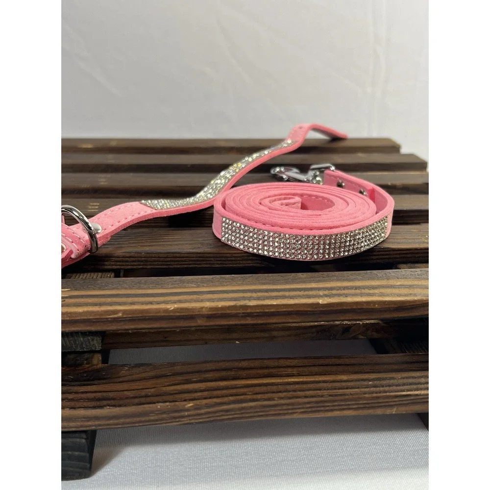 Cute Dazzling Sparkling Elegant Fancy Soft Suede‎ Leather Bling Rhinestone Xs